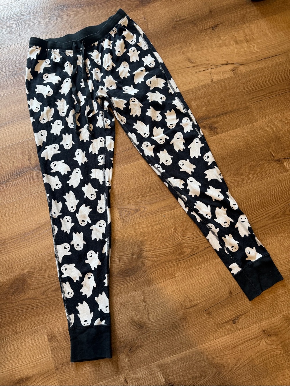 Hanna Andersson LJ Black Ghost Print Jogger Bottoms
